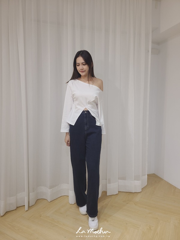 個性深色牛仔寬褲